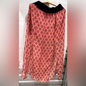 Super Cute Skirt (Coral & Black)